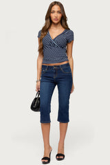 Naame Striped Wrap Top