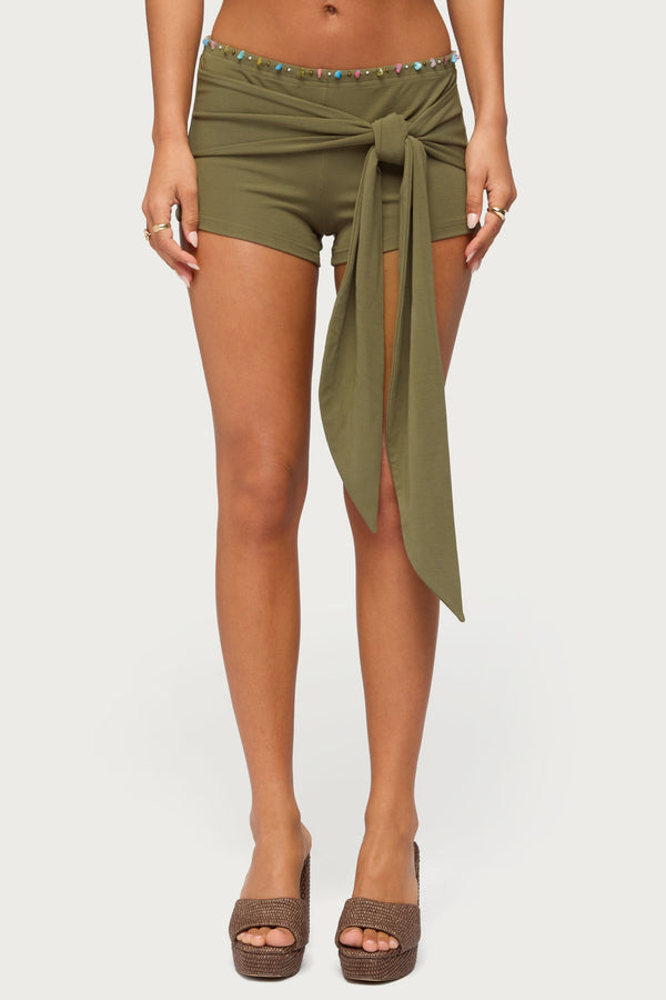 Monroah Bead Low Rise Shorts