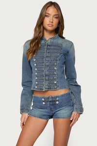 Jazzy Denim Napoleon Jacket
