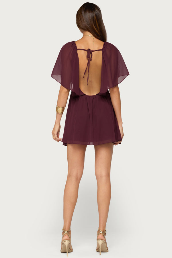 Rosalee Chiffon Babydoll Mini Dress