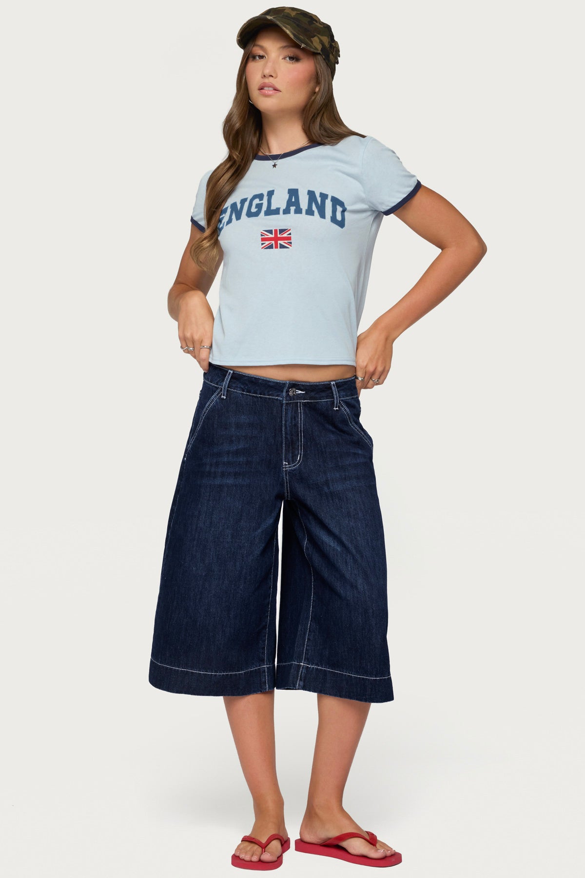 Letty Low Rise Denim Bermuda Shorts – edikted