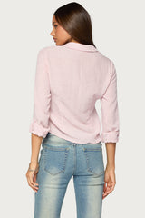 Phobe Striped Button Up Top