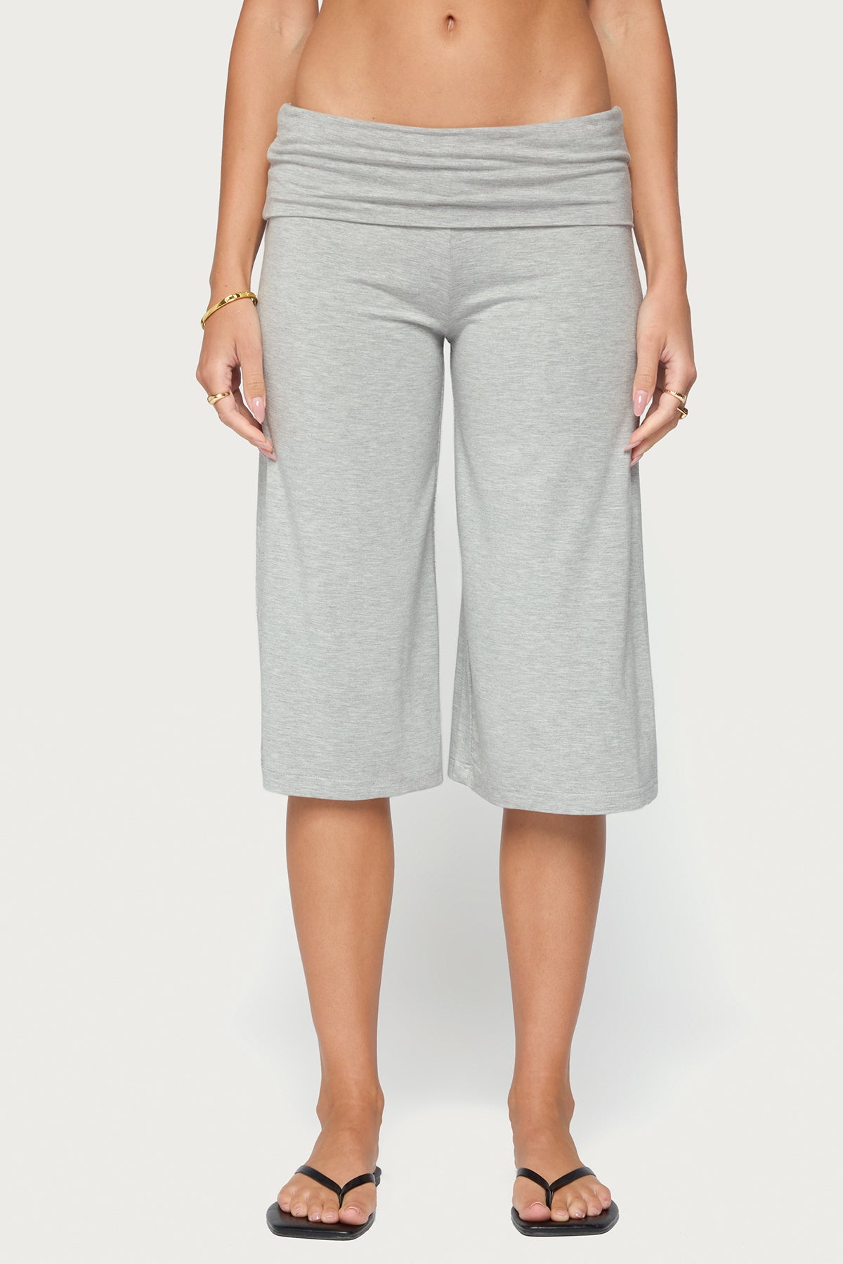 Shirly Wide Leg Foldover Capri Pants – edikted