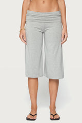 Shirly Wide Leg Foldover Capri Pants