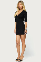 Tarni Three-Quarter Sleeve Mini Dress