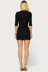 Tarni Three-Quarter Sleeve Mini Dress