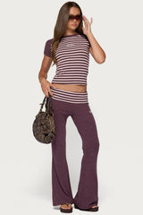 Stay Edikted Stripey Raglan T Shirt
