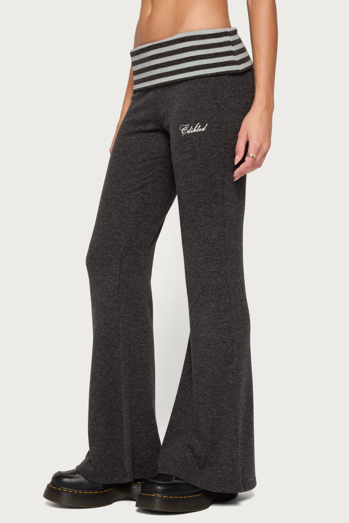 Stay Edikted Stripey Foldover Pants