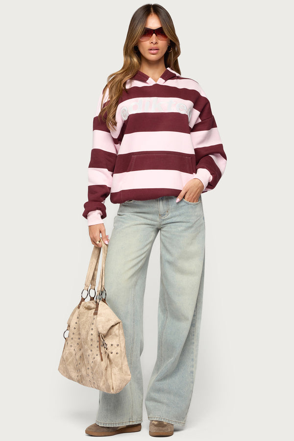 Edikted Striped Hoodie