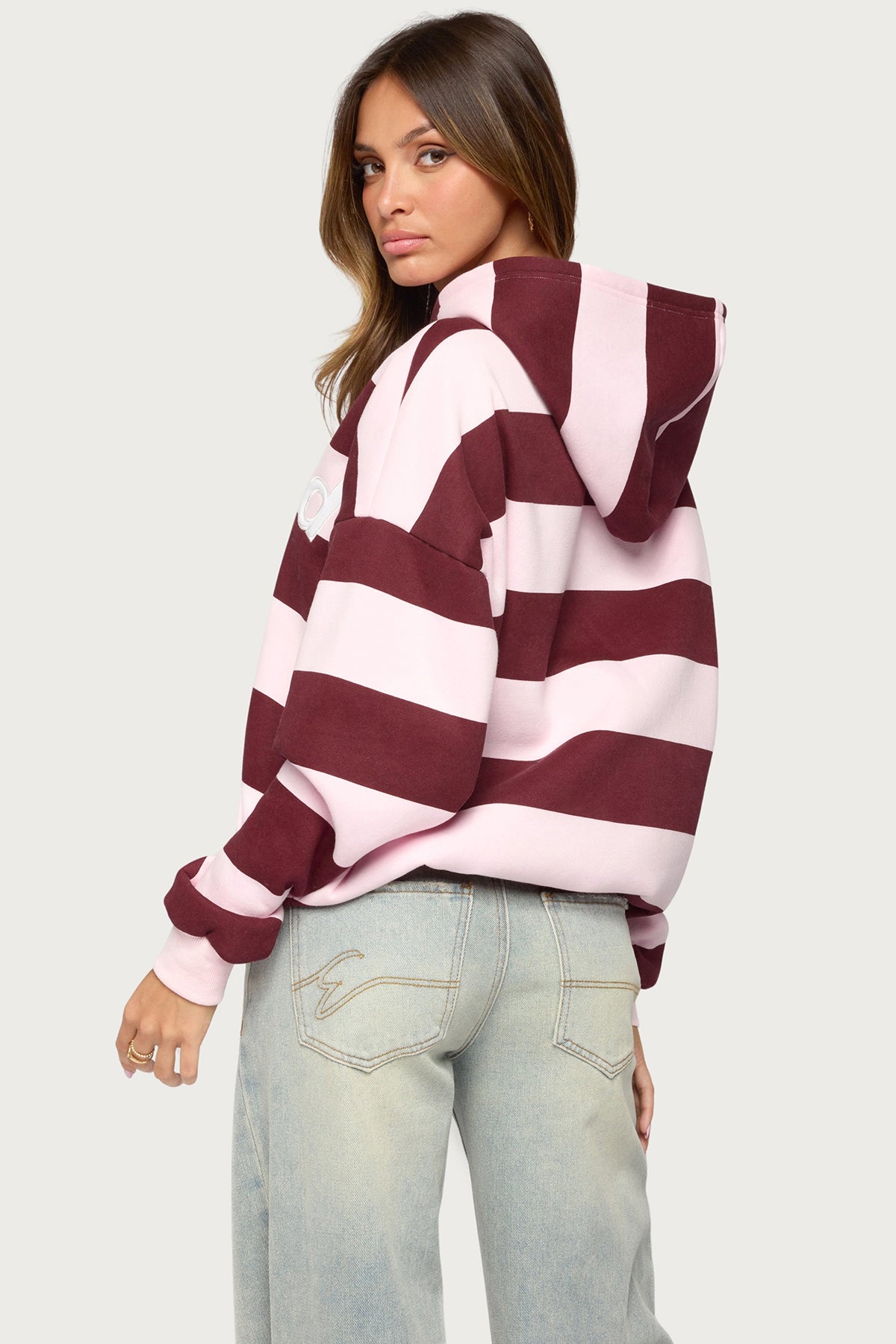 Edikted Striped Hoodie