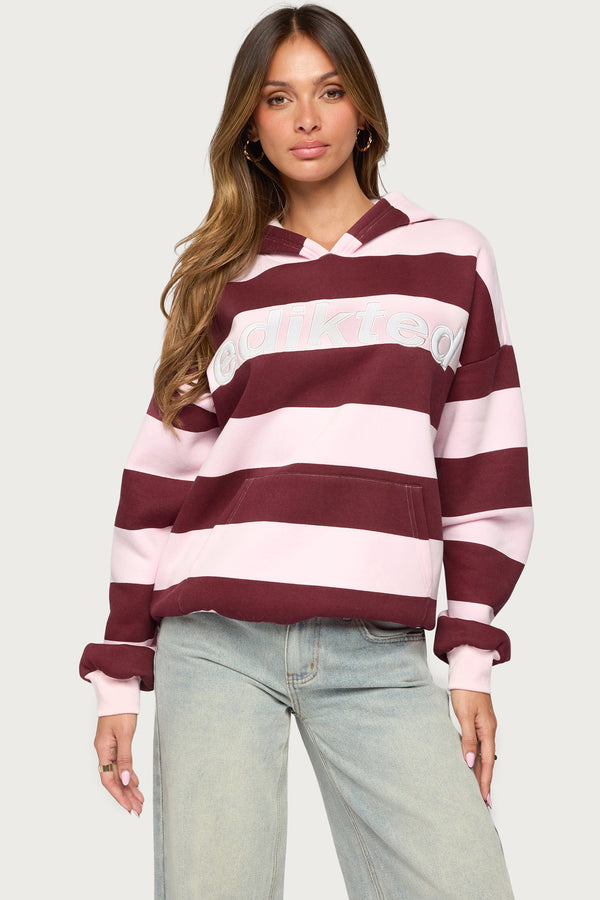 Edikted Striped Hoodie