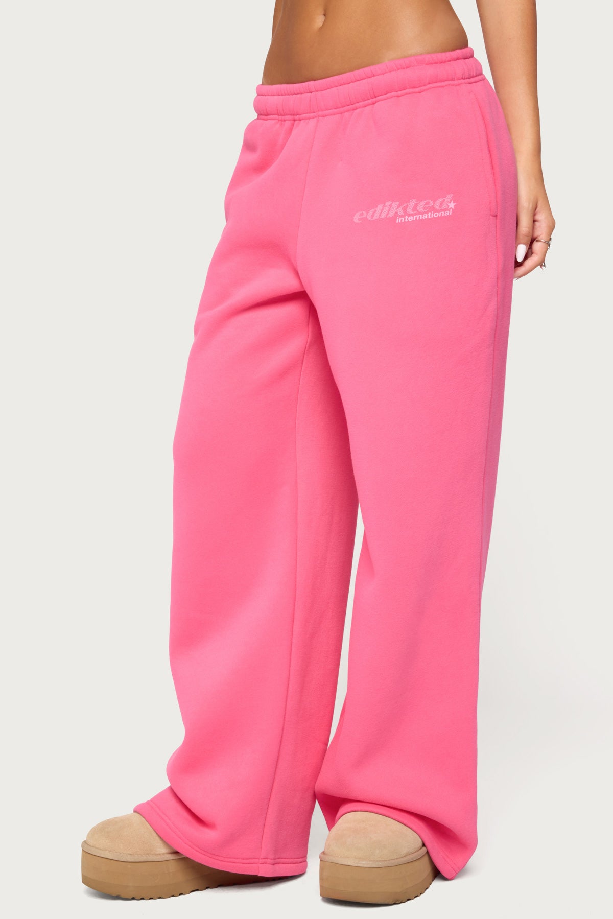 Edikted International Wide Leg Sweatpants