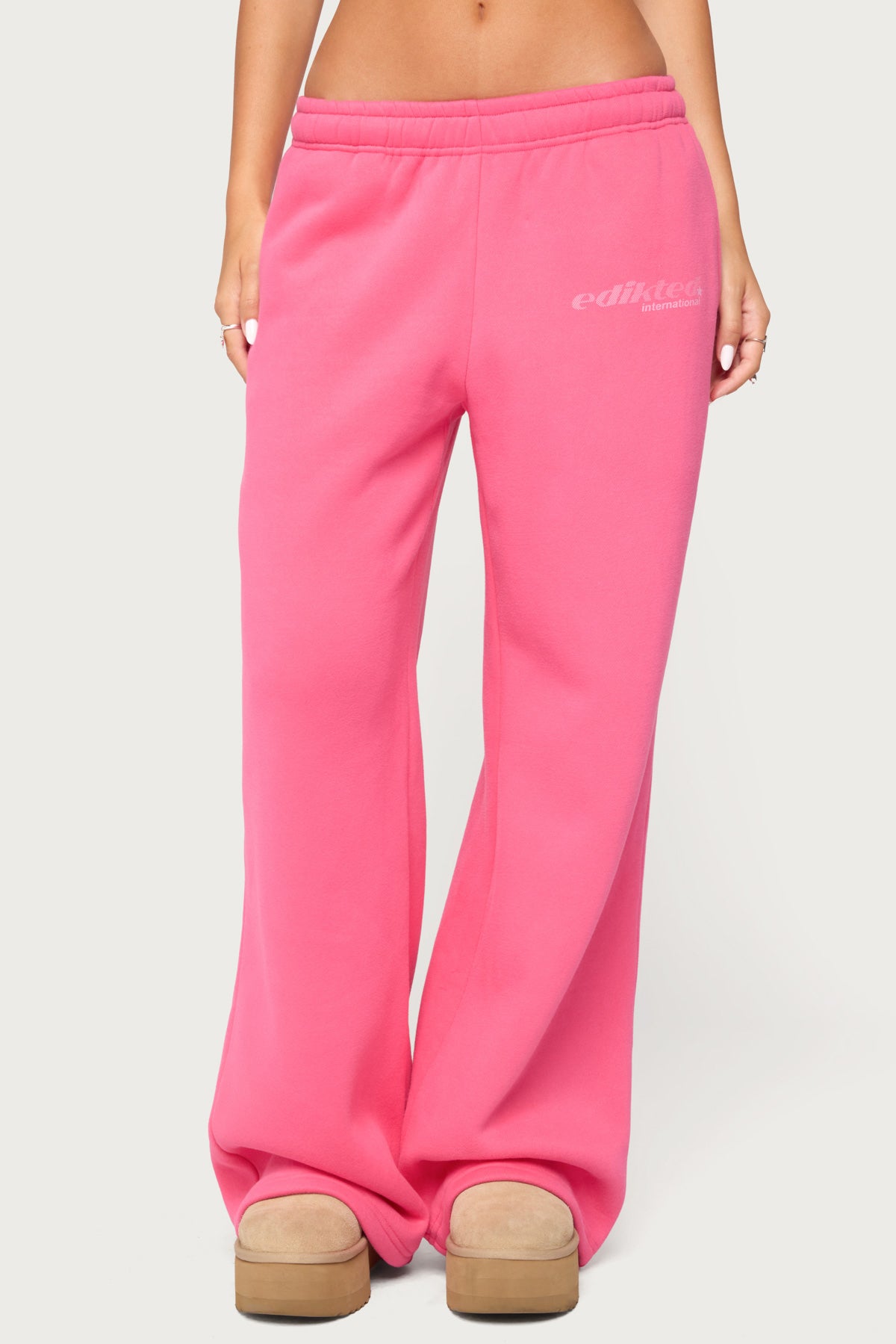 Edikted International Wide Leg Sweatpants