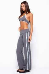 Anica Stripey Mid Rise Foldover Pants