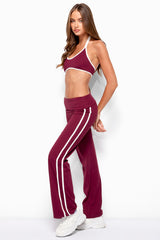 Anica Stripey Mid Rise Foldover Pants