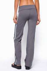 Anica Stripey Mid Rise Foldover Pants