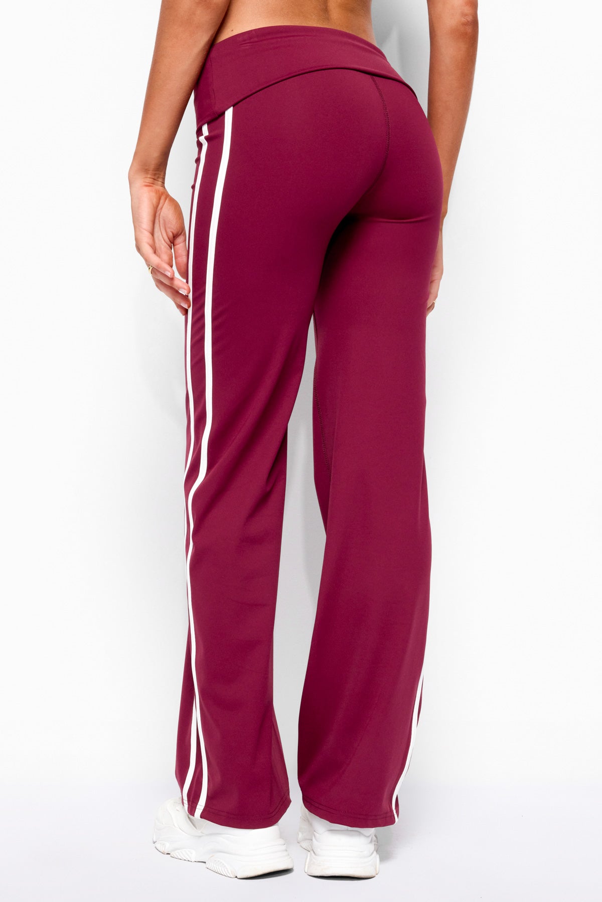 Anica Stripey Mid Rise Foldover Pants
