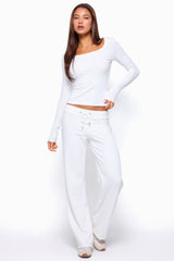 Flossy Ribbed Long Sleeve T Shirt