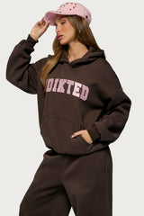 Edikted Glow Rhinestone Hoodie