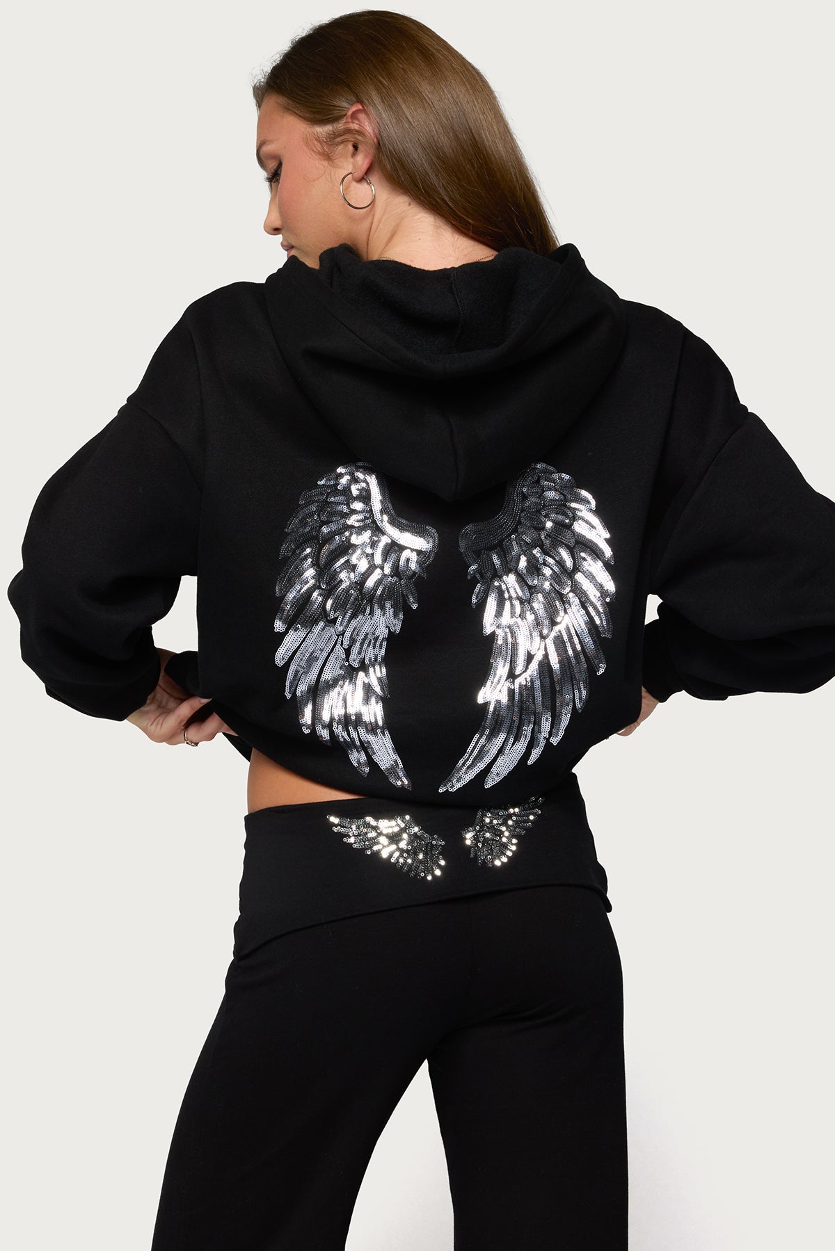 Diorhomme スウェット エンジェルウィング エディ期 XS 黒 Angel Energy Sequin Hoodie – edikted