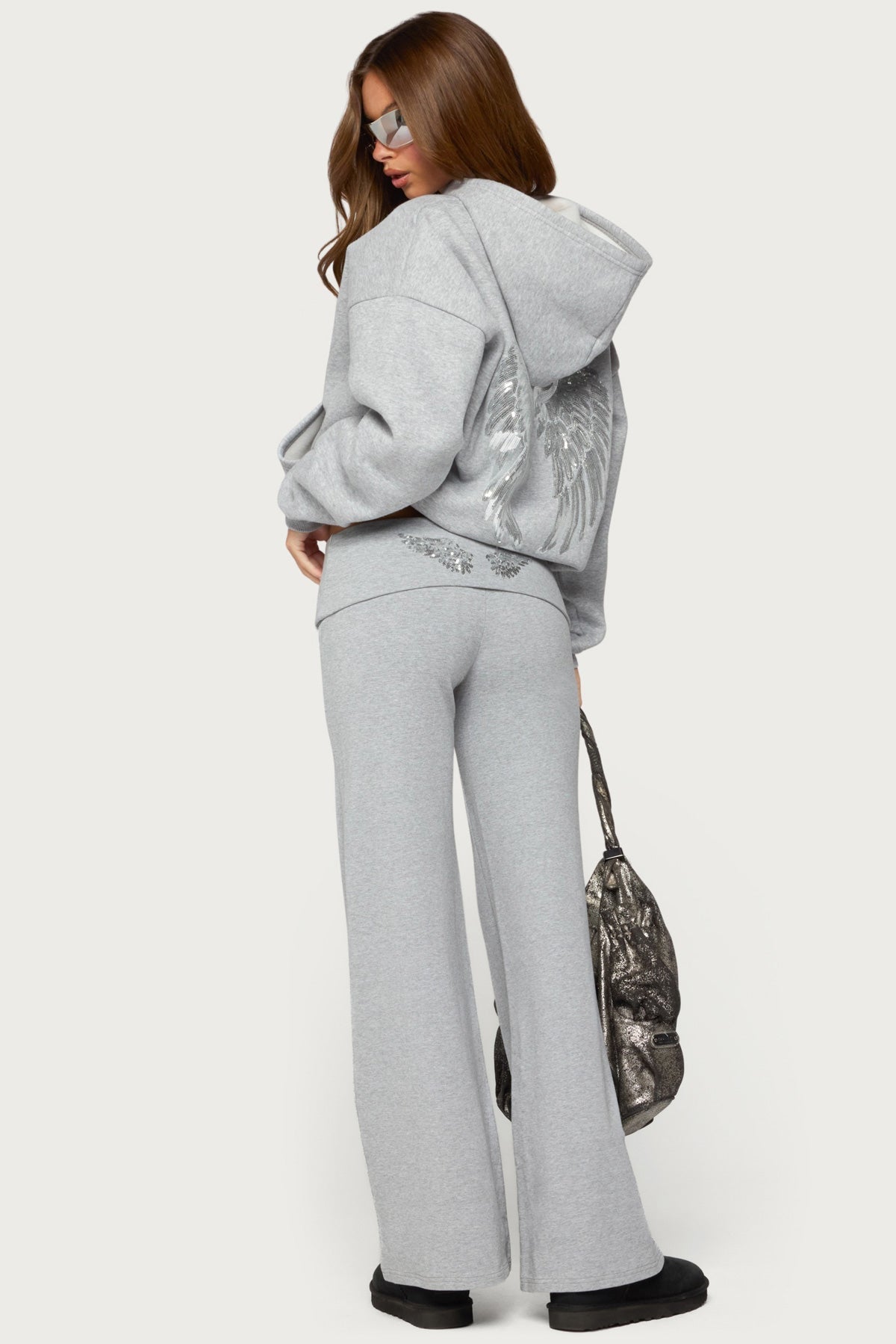 Angel Energy Sequin Foldover Pants