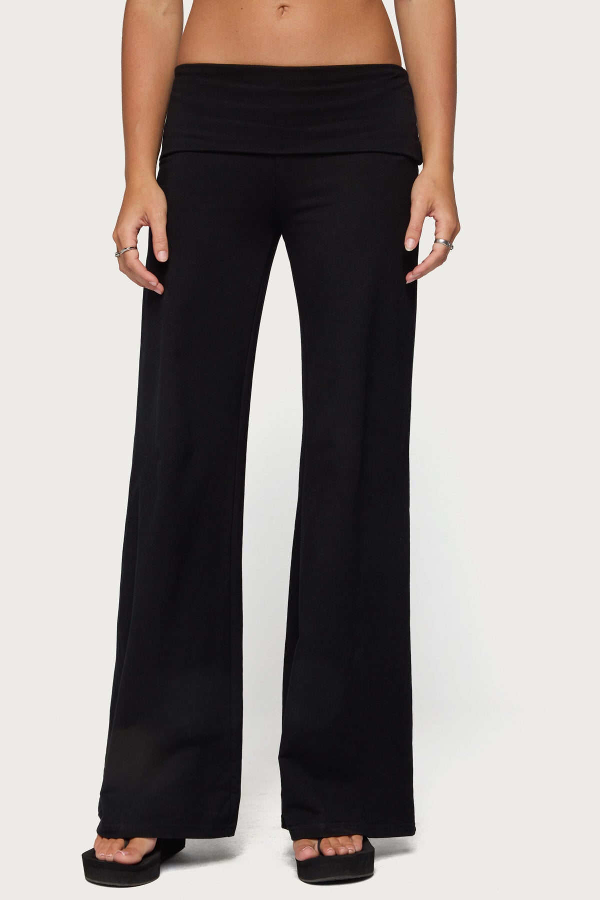 Angel Energy Sequin Foldover Pants