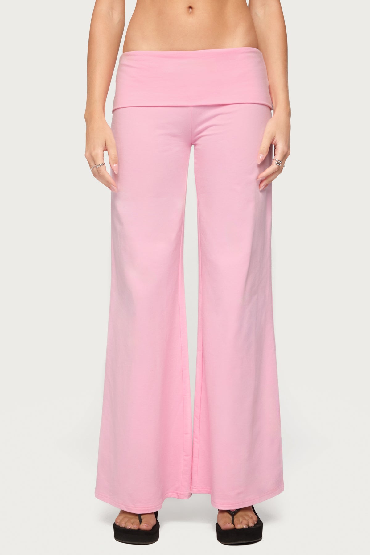 Angel Energy Sequin Foldover Pants
