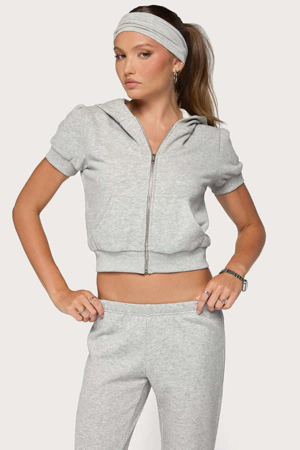 Rachel Short Sleeve Hooded Top
