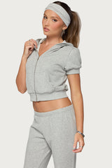 Rachel Short Sleeve Hooded Top