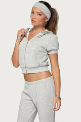 Rachel Short Sleeve Hooded Top