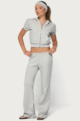 Rachel Short Sleeve Hooded Top