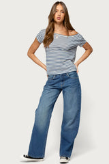 Chanelle Off Shoulder Striped Top