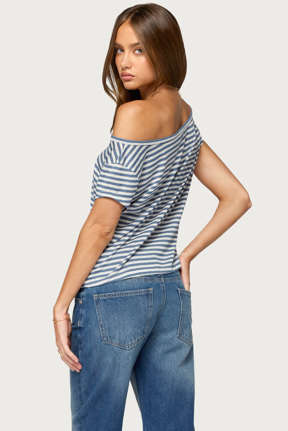 Chanelle Off Shoulder Striped Top