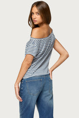 Chanelle Off Shoulder Striped Top