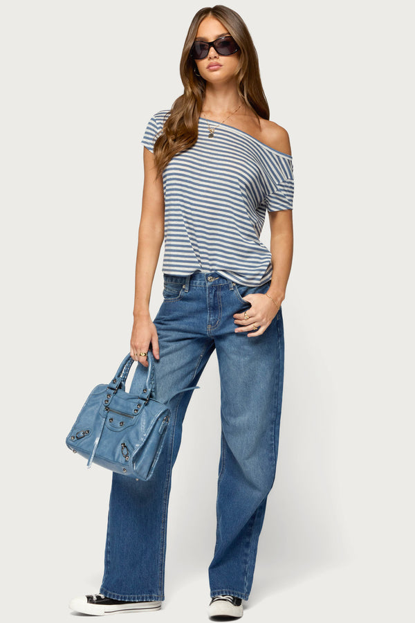 Chanelle Off Shoulder Striped Top