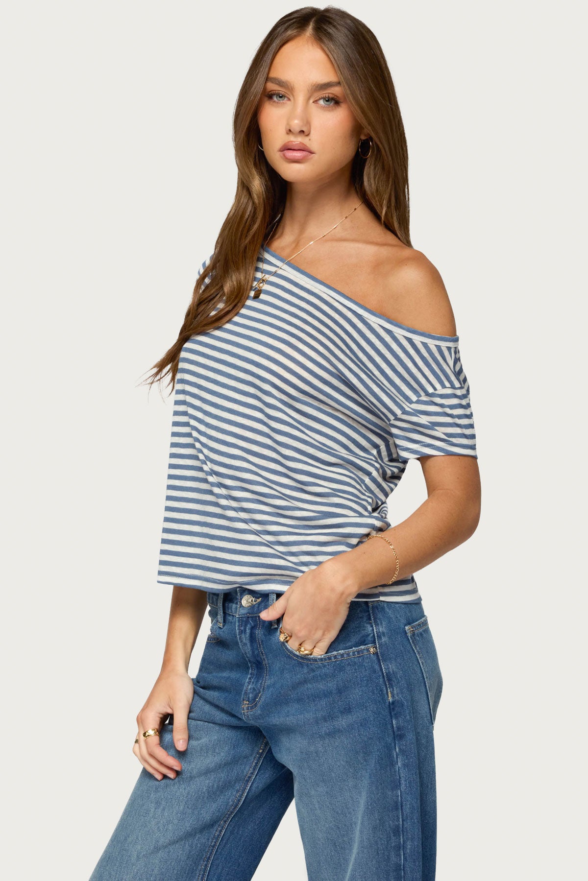Chanelle Off Shoulder Striped Top