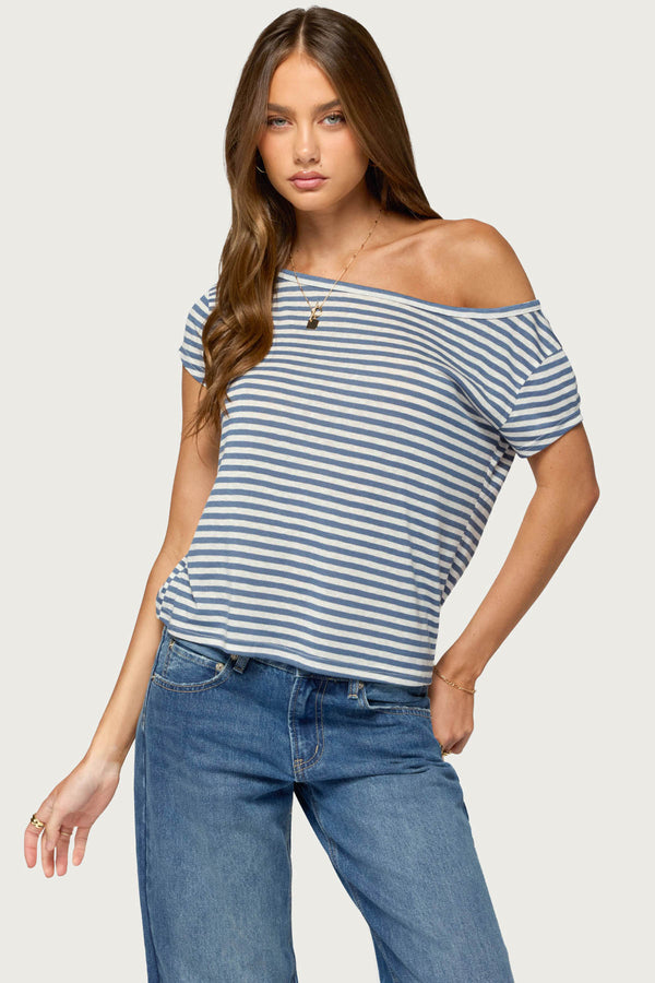 Chanelle Off Shoulder Striped Top