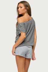 Chanelle Off Shoulder Striped Top