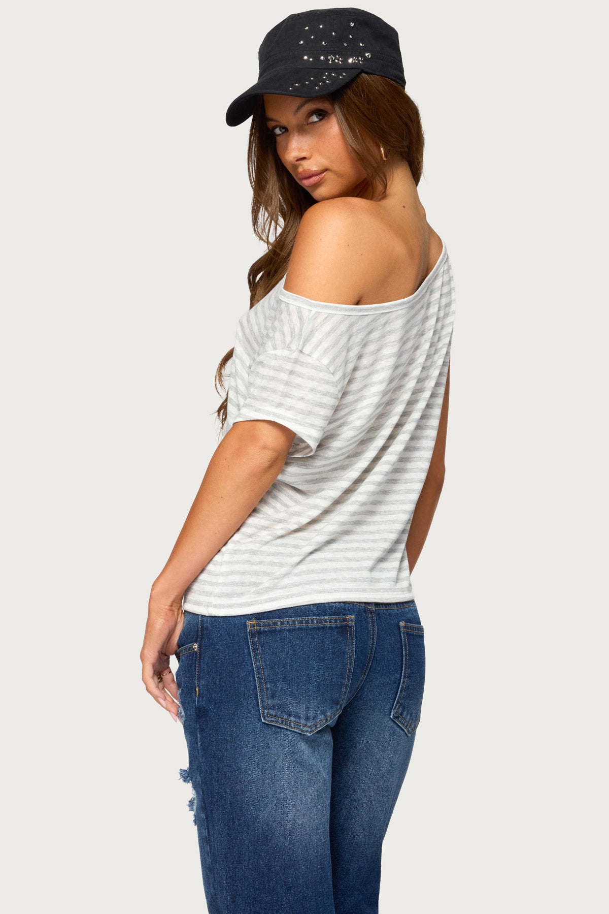 Chanelle Off Shoulder Striped Top
