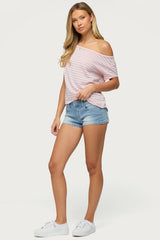 Chanelle Off Shoulder Striped Top