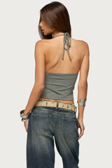 Ramone Mixed Stud Halter Top