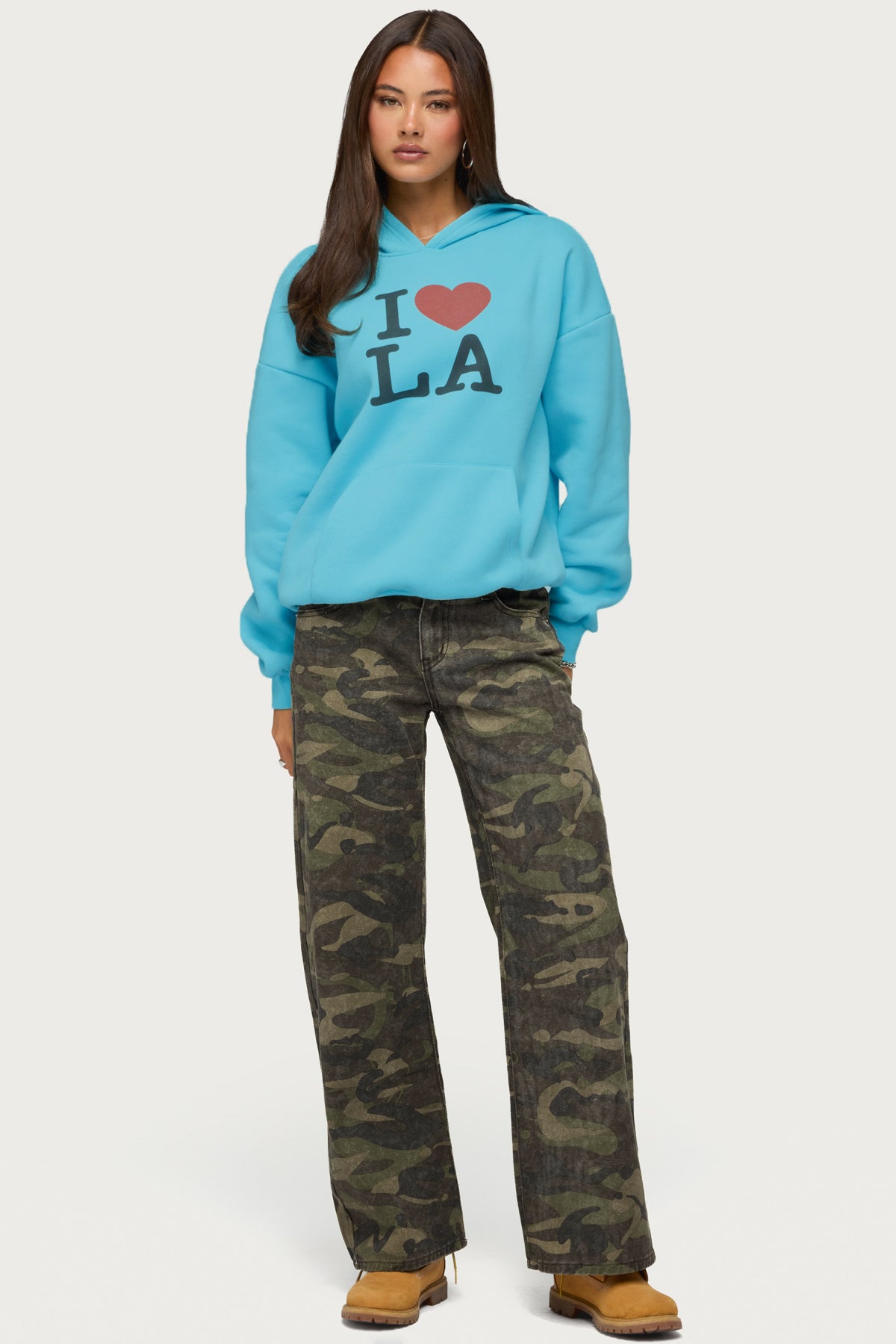 Soya Camo Low Rise Baggy Jeans