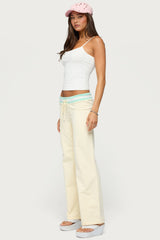 Clioh Contrast Waist Sweatpants