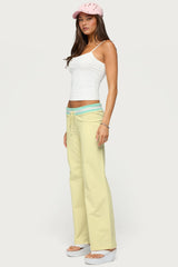 Clioh Contrast Waist Sweatpants