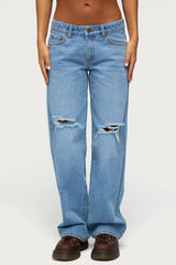Juju Distressed Low Rise Baggy Jeans
