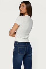 Kiyomi Knit Button Up Top