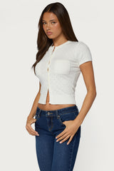 Kiyomi Knit Button Up Top