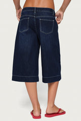 Letty Low Rise Denim Bermuda Shorts