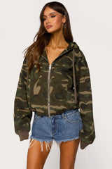 Blanche Camo Hooded Jacket