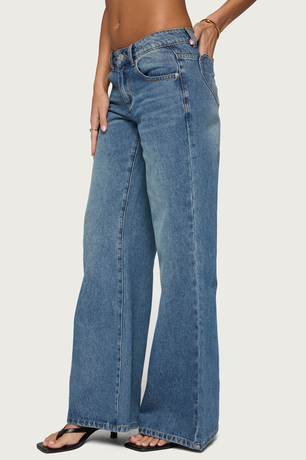 Casta Heart Low Rise Baggy Jeans